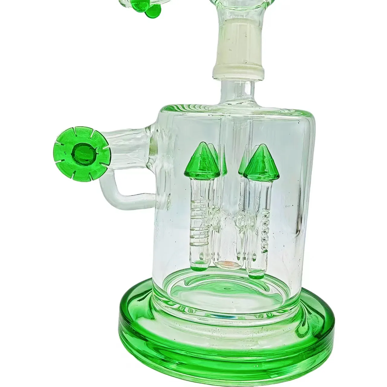 13 Inch Scientific Microscope Quad Rocket Perc Borosilicate Glass Bong - Image 2