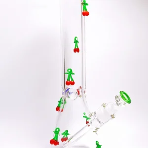 14 Inch 7mm 3D Crystal Cherry Beaker Bong