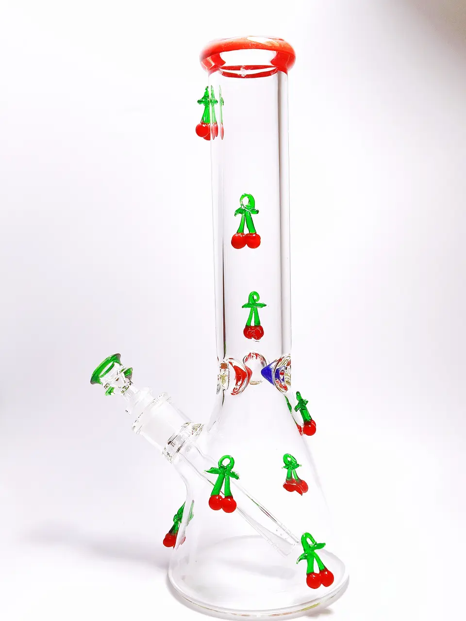 14 Inch 7mm 3D Crystal Cherry Beaker Bong - Image 4