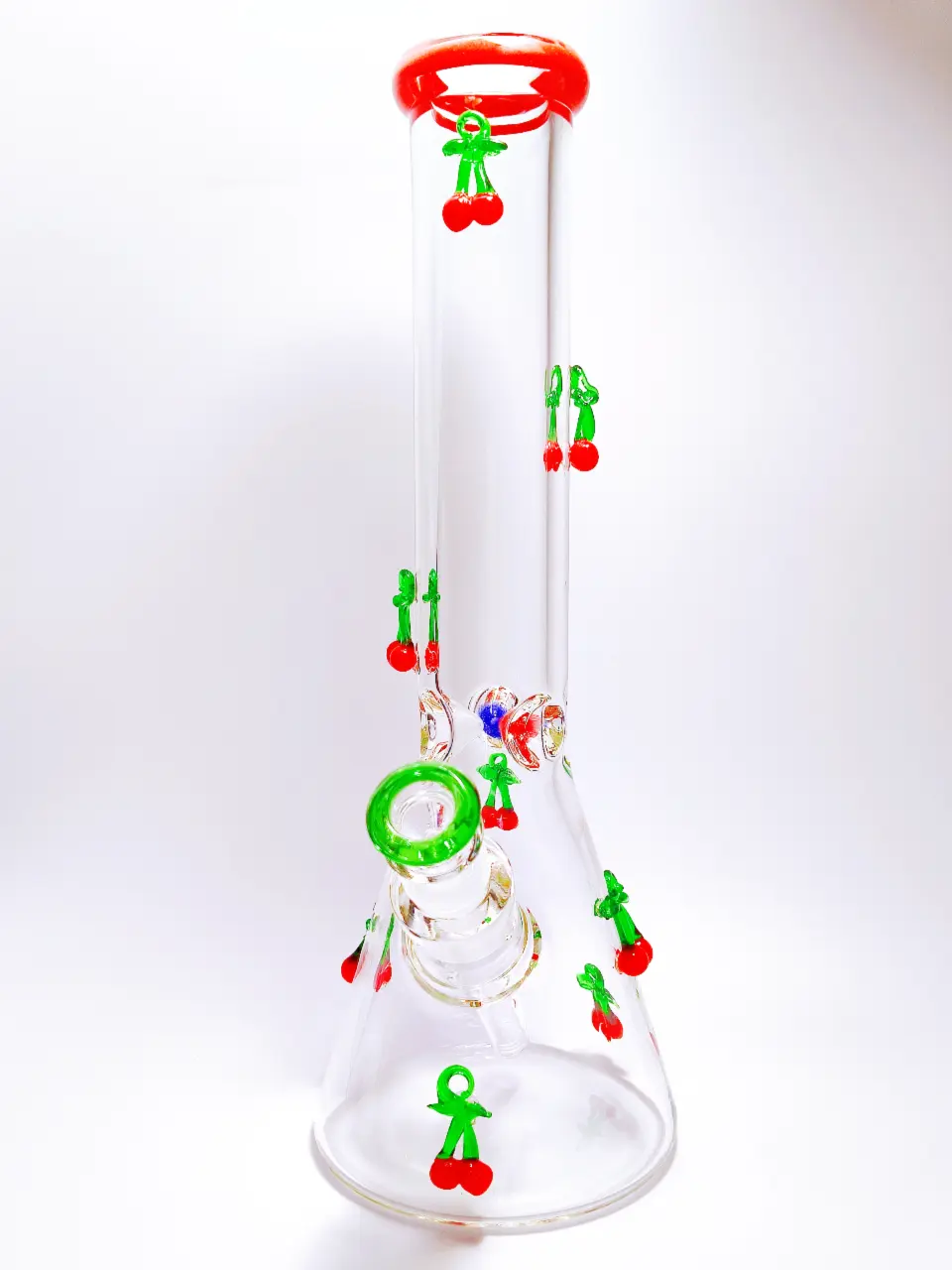 14 Inch 7mm 3D Crystal Cherry Beaker Bong - Image 3
