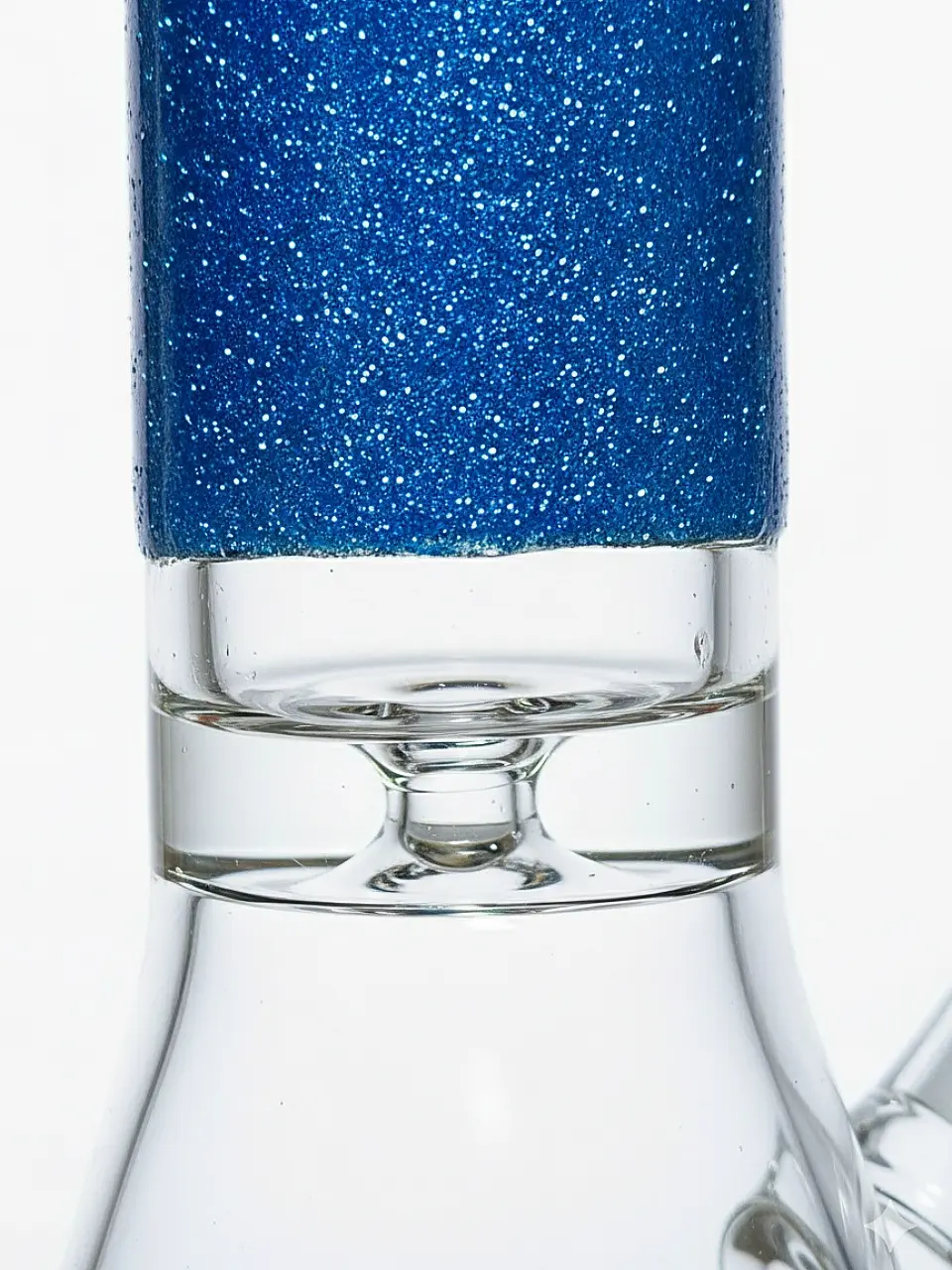 14-Inch 7mm Heavy-Duty Beaker Glass Bong with Blue Spark Band - Image 3