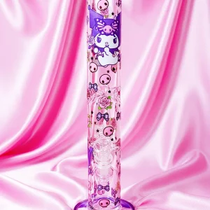 14-Inch Kuromi Gothic Lolita Straight Tube Glass Bong