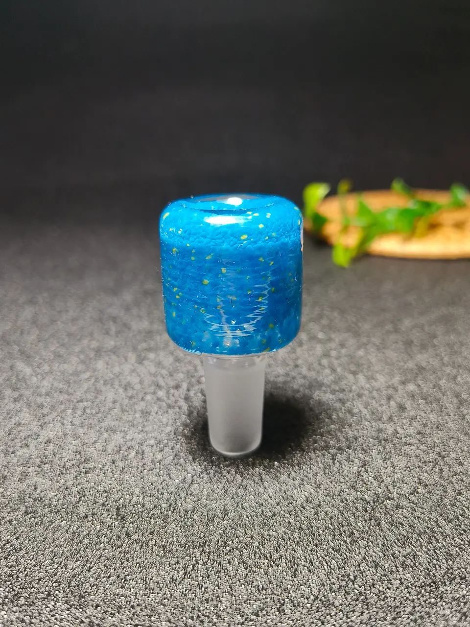 14mm Male Galaxy Blue Stardust Borosilicate Glass Bong Bowl