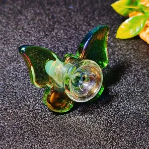 14mm Male Green Butterfly Borosilicate Glass Bong Bowl