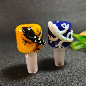 14mm Male 3D Gecko Borosilicate Glass Bong Bowl