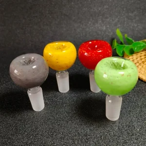 14mm Male Apple-Shaped Borosilicate Glass Bong Bowl