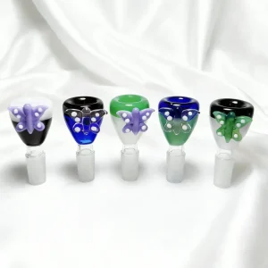 14mm Male Butterfly Borosilicate Glass Bowl Piece