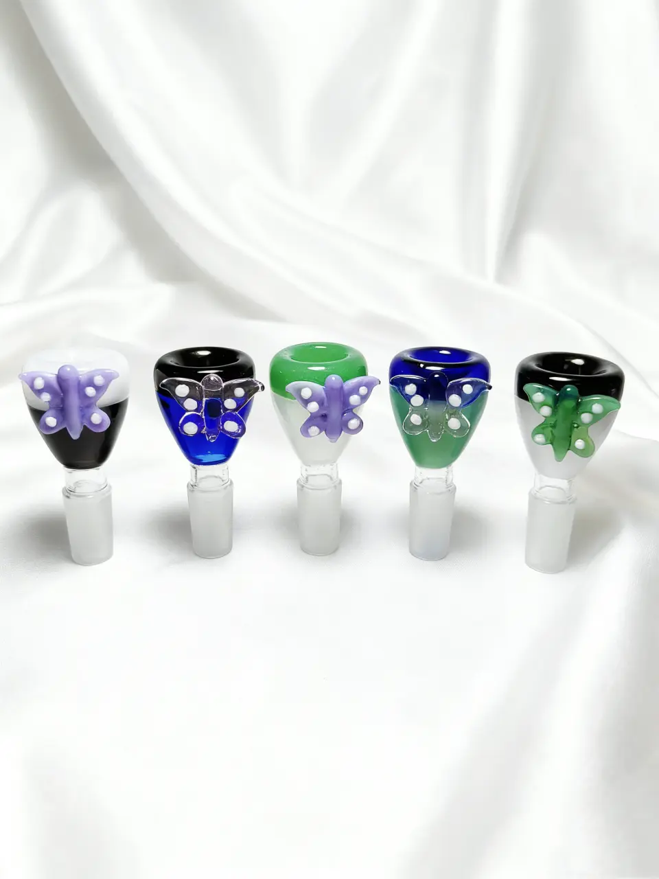 14mm Male Butterfly Borosilicate Glass Bowl Piece