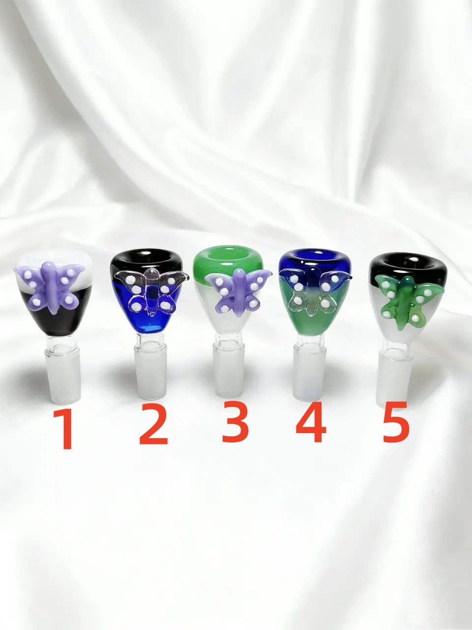 14mm Male Butterfly Borosilicate Glass Bowl Piece - Image 3