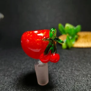 14mm Male Cherry Red Borosilicate Glass Bong Bowl