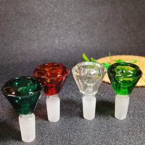14mm Male Diamond-Cut Borosilicate Glass Bong Bowl