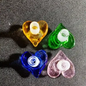 14mm Male Heart-Shaped Borosilicate Glass Bong Bowl