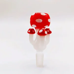14mm Red Mushroom Borosilicate Glass Bong Bowl