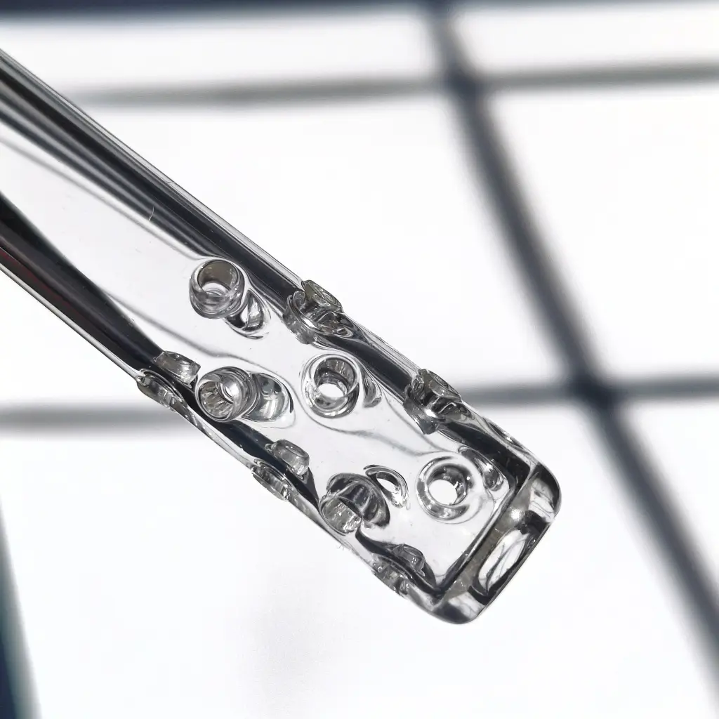 Clear Glass Hole Diffuser Downstem 18mm to 18mm