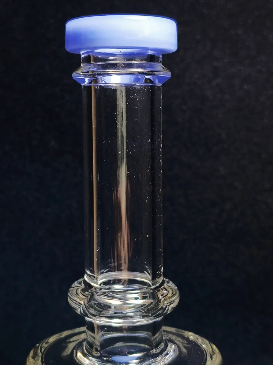 15 Inch Triple Perc Tornado Recycler Glass Bong - Sky Blue - Image 8
