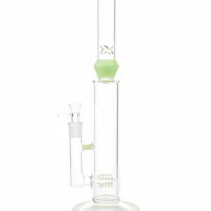 16 Inch Mint Green Lab Straight Tube Glass Bong with Cactus Percolator