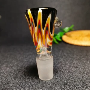 18mm Male Flame Wig Wag Deep Glass Bong Bowl