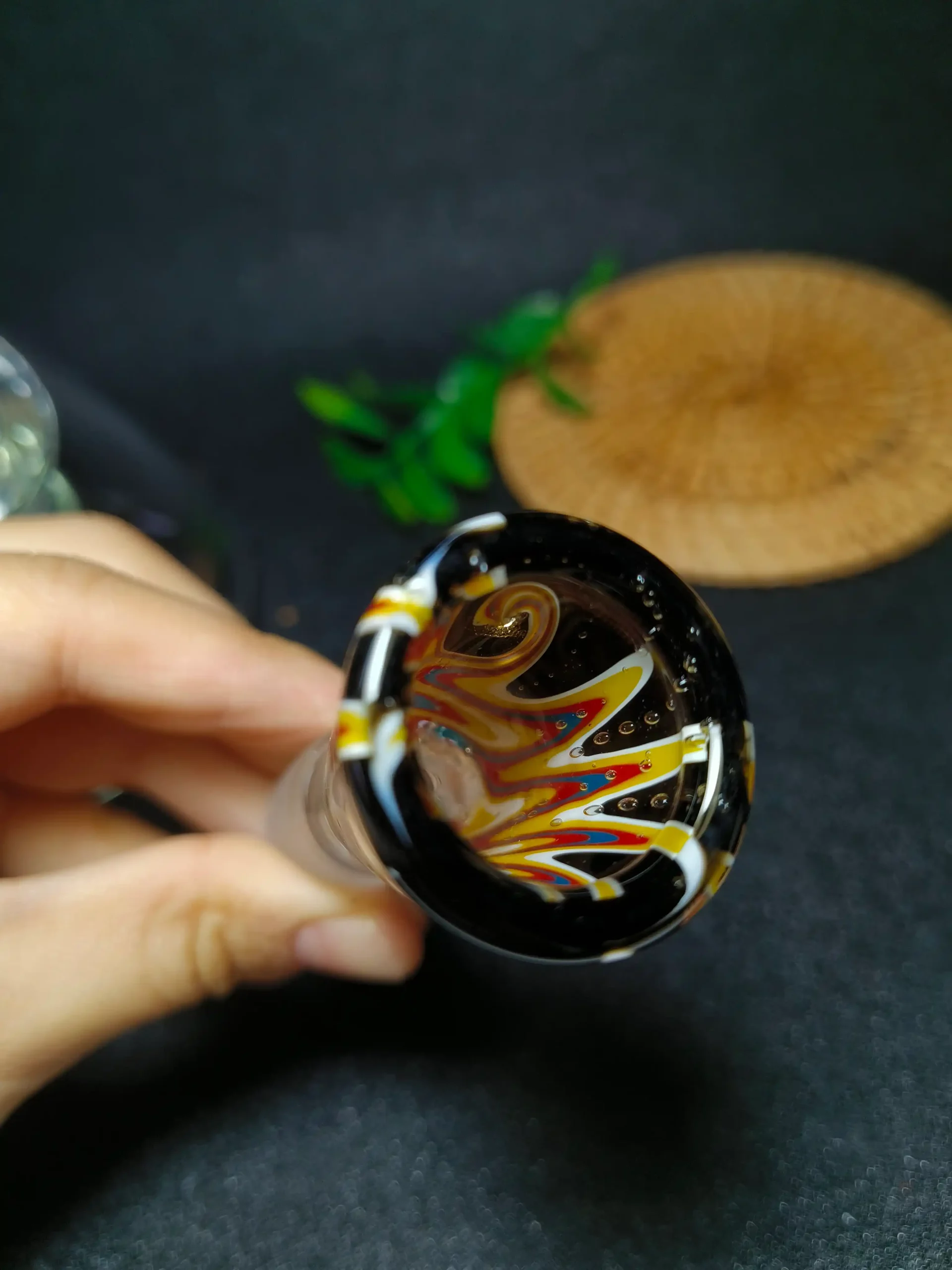 18mm Male Flame Wig Wag Deep Glass Bong Bowl - Image 5