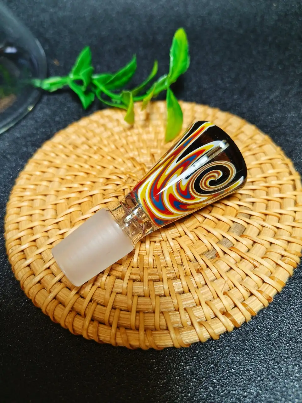 18mm Male Flame Wig Wag Deep Glass Bong Bowl - Image 6