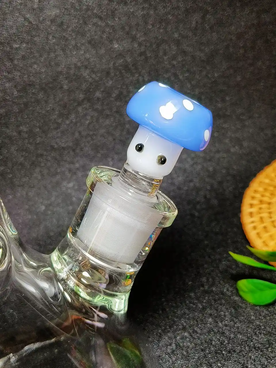 18mm Male Polka Dot Mushroom Borosilicate Glass Bong Bowl - Image 5
