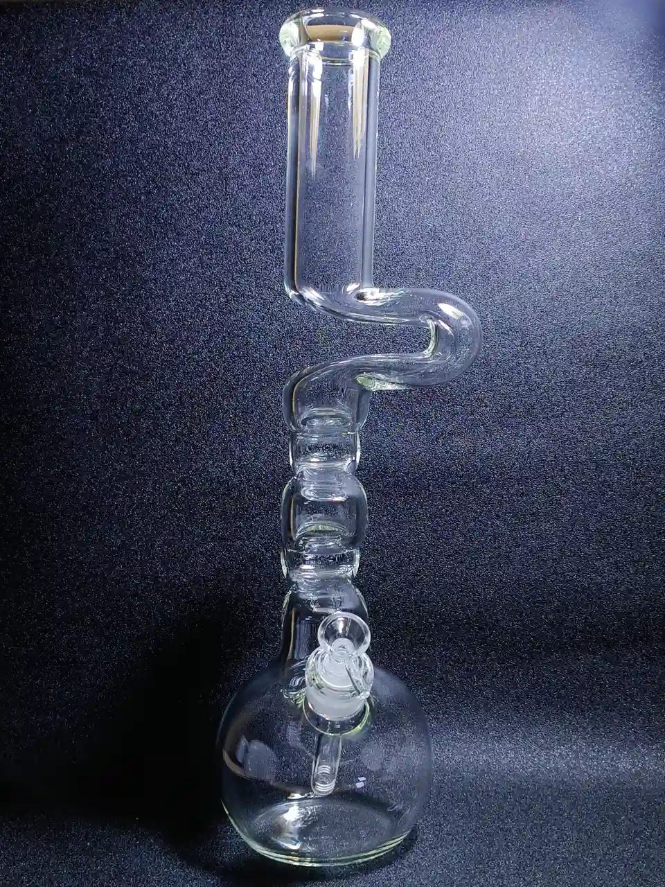 18 Inch 7mm Borosilicate Glass Bubble Base Zong Bong - Image 4
