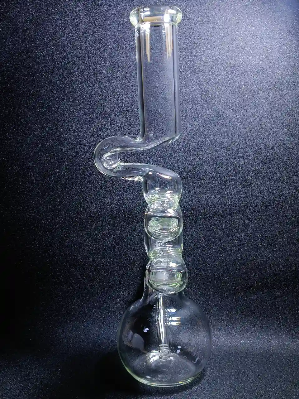 18 Inch 7mm Borosilicate Glass Bubble Base Zong Bong - Image 3