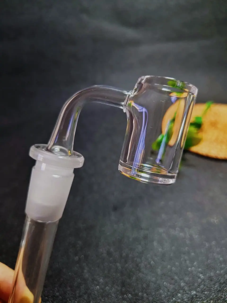 25mm Flat Top Quartz Bucket Banger, 14mm Male 90° 4mm