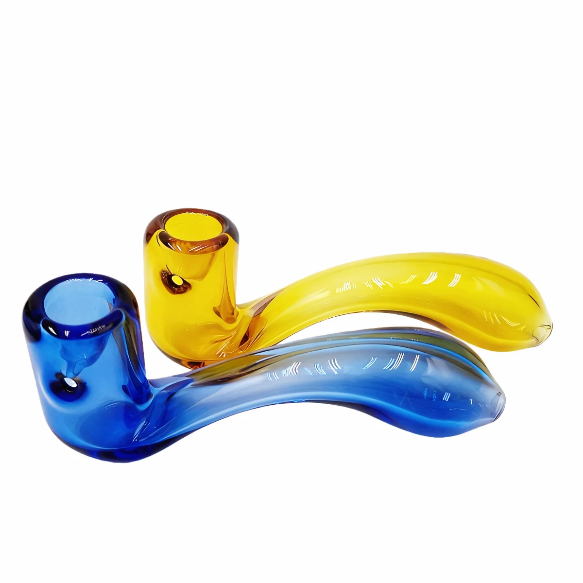 4-Inch Colorful Banana Borosilicate Glass Hand Pipe - Image 2