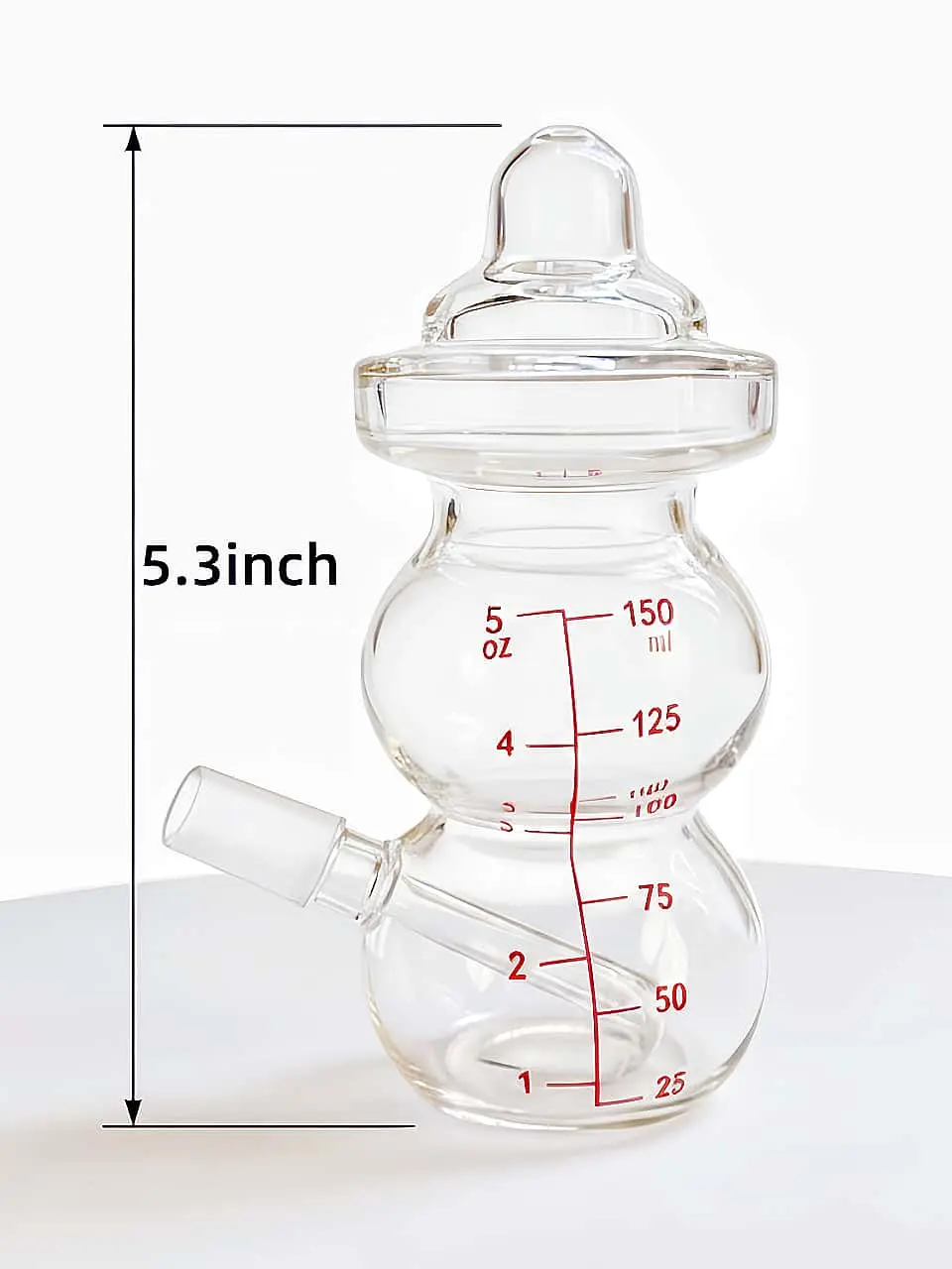 5.3 Inch Play Lab Baby Bottle Borosilicate Glass Bubbler - Image 2