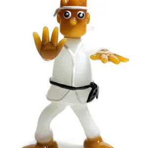 5 Inch Kung Fu Master Hand-Sculpted Borosilicate Glass Bong