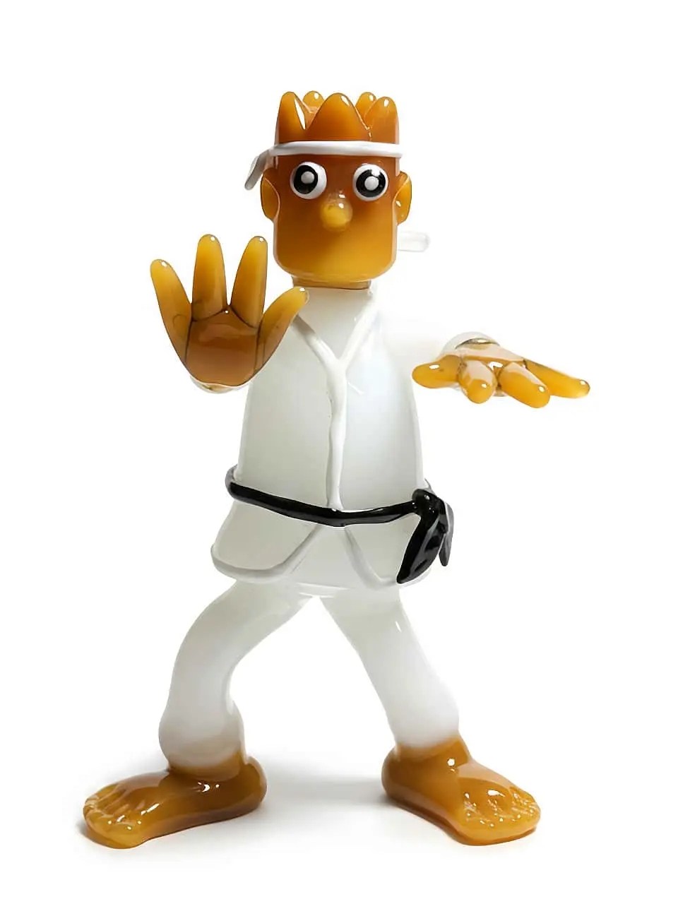 5 Inch Kung Fu Master Hand-Sculpted Borosilicate Glass Bong