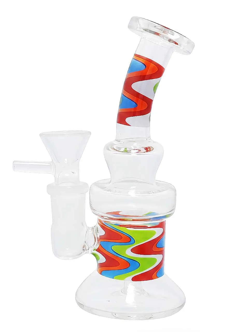 5 Inch Psychedelic Wave Borosilicate Glass Bubbler