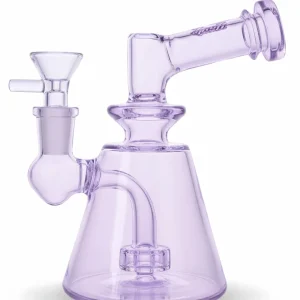 6 Inch Purple Glass Dab Rig with Disc Showerhead Perc