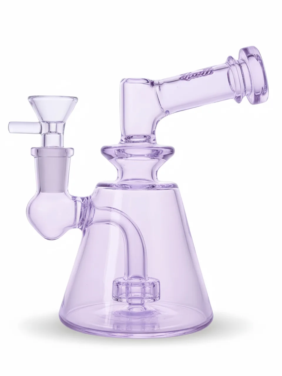 6 Inch Purple Glass Dab Rig with Disc Showerhead Perc