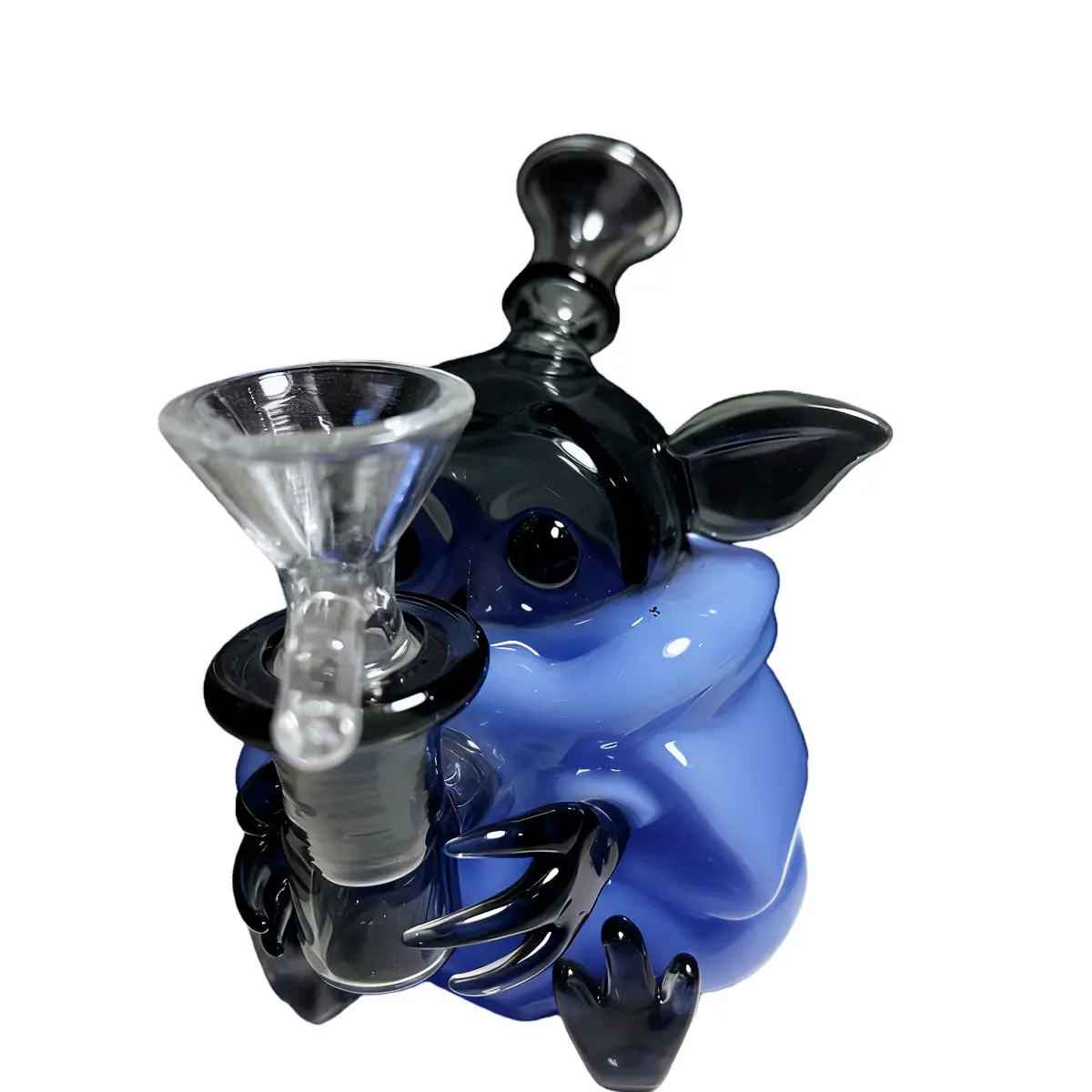 6-Inch Blue Grogu-Inspired Borosilicate Glass Mini Dab Rig