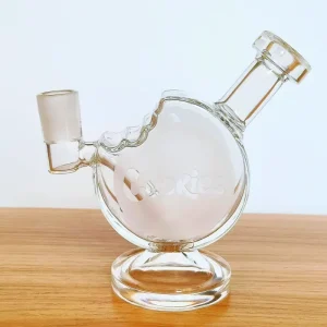 Cookies 6 Inch Cookie Bite Borosilicate Glass Mini Bubbler Bong - Flawed