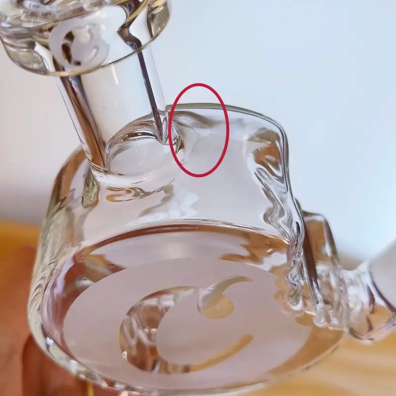 Cookies 6 Inch Cookie Bite Borosilicate Glass Mini Bubbler Bong - Flawed - Image 7