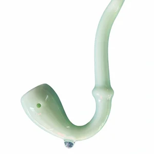 6-Inch Mint Saxophone-Style Borosilicate Glass Spoon Pipe