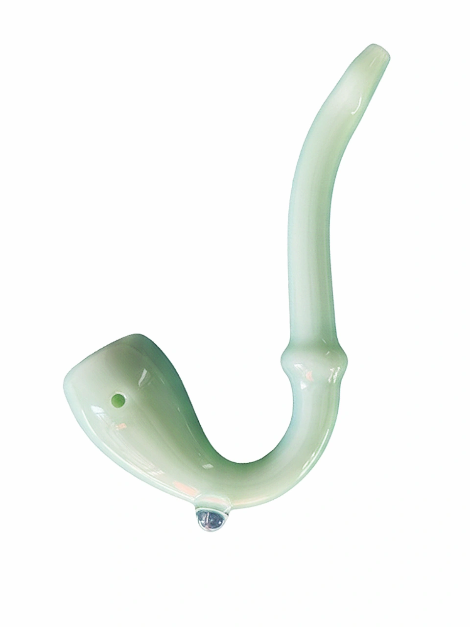 6-Inch Mint Saxophone-Style Borosilicate Glass Spoon Pipe