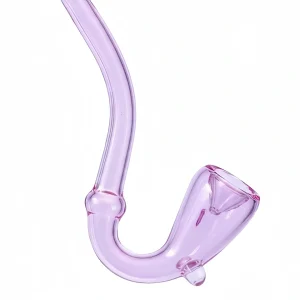 6-Inch Pink Saxophone-Style Borosilicate Glass Hand Pipe