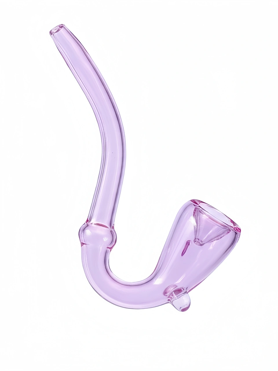 6-Inch Pink Saxophone-Style Borosilicate Glass Hand Pipe