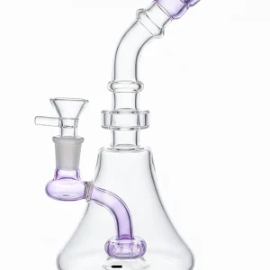 7.5 Inch Purple Borosilicate Glass Beaker Bong with Showerhead Perc