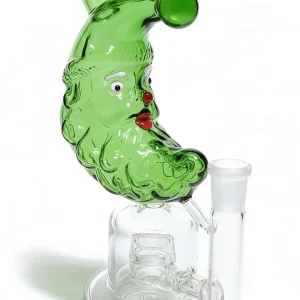 7 Inch Man in the Moon Crescent Borosilicate Glass Bong