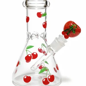 8 Inch 5mm Cherry Crush Beaker Borosilicate Glass Bong