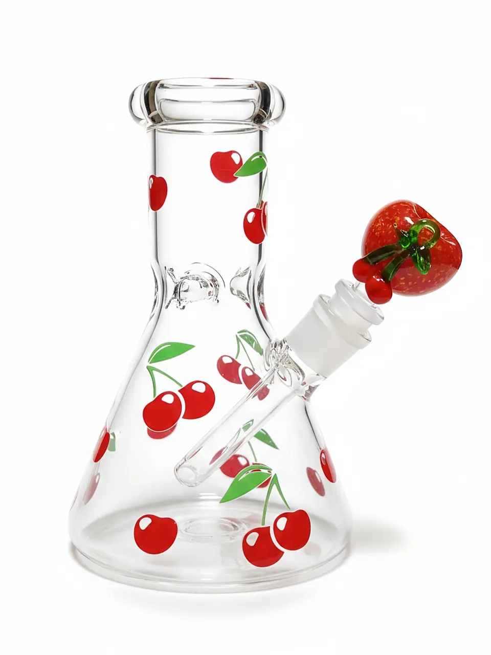 8 Inch 5mm Cherry Crush Beaker Borosilicate Glass Bong