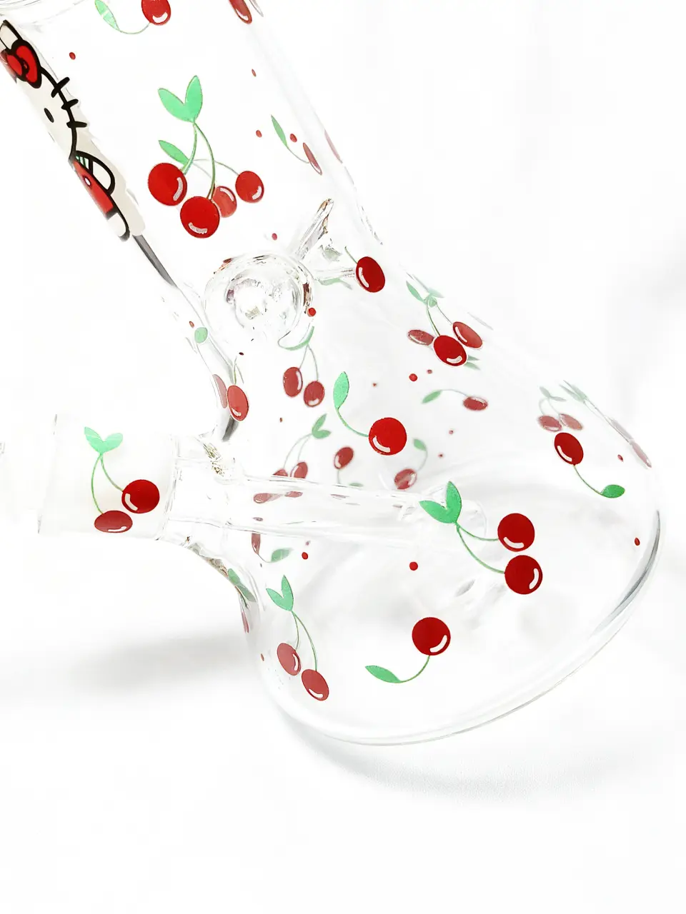 8-Inch 5mm Hello Kitty Cherry Beaker Glass Bong - Image 4