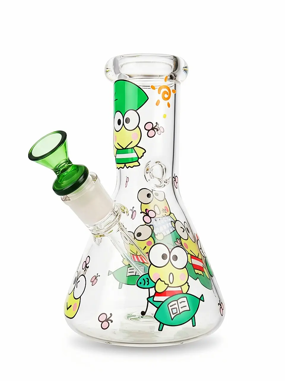 8 Inch 5mm Keroppi Beaker Glass Bong - Image 3