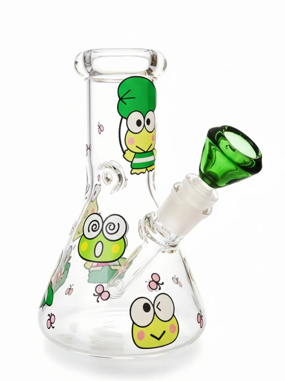 8 Inch 5mm Keroppi Beaker Glass Bong - Image 4