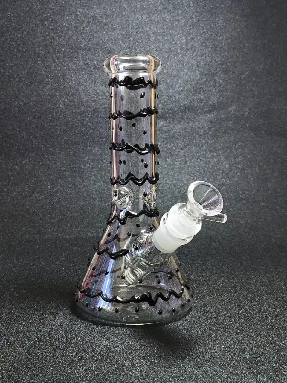 8-Inch Choco Lace Drip Beaker Bong