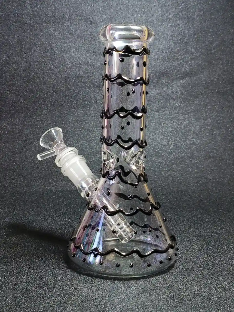 8-Inch Choco Lace Drip Beaker Bong - Image 2